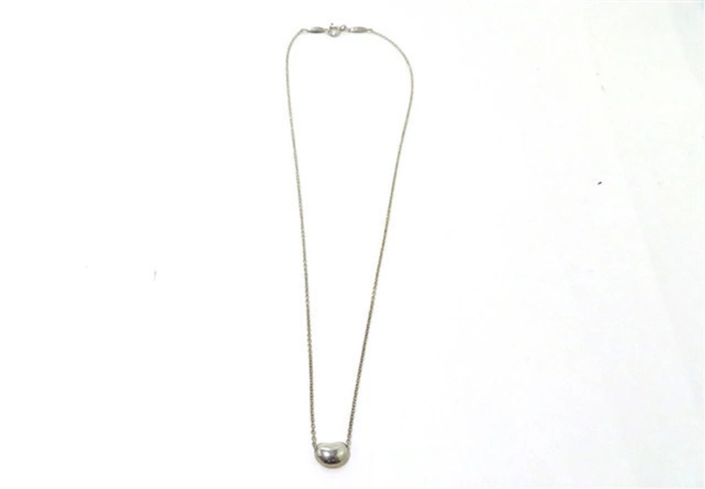 Tiffany Co Elsa Peretti Precious Metals Necklace Bean Sterling Silver